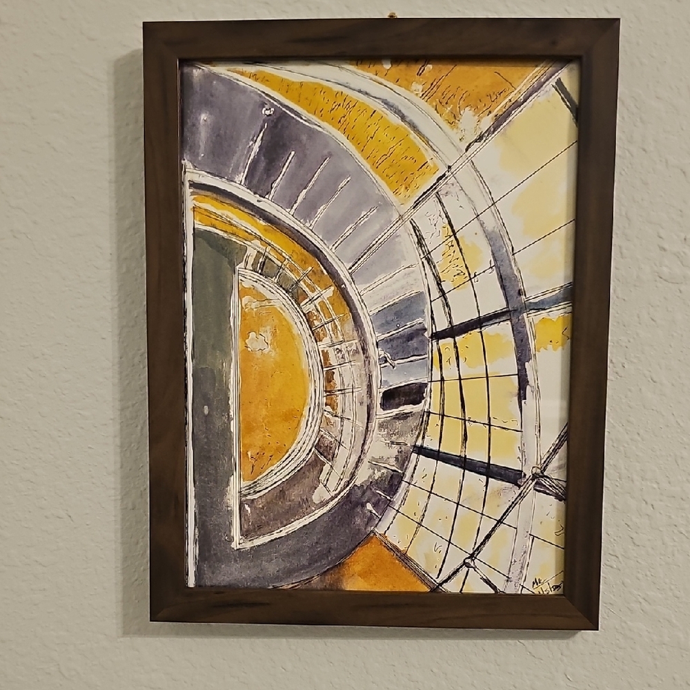 Dynamic Brown and Yellow Abstract Painting